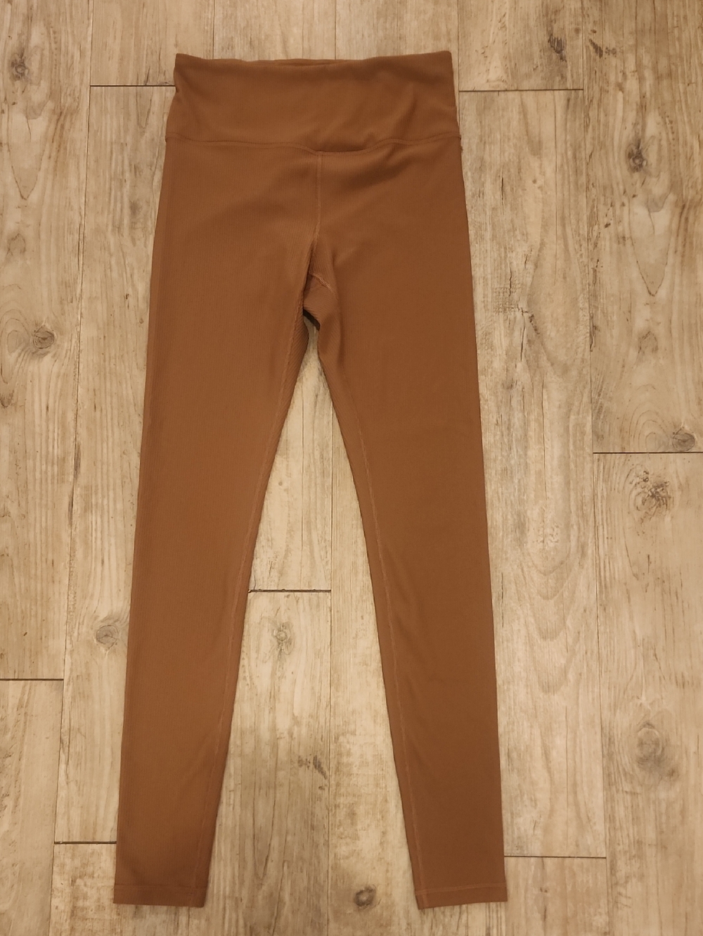 Athleta Brown High-Rise Ribbed Leggings